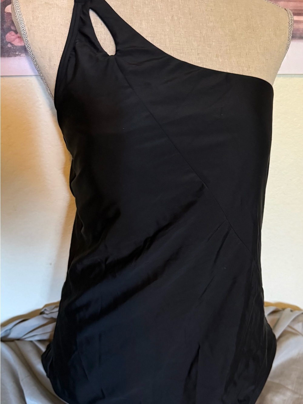 Black One-Shoulder Women’s Bathing Suit